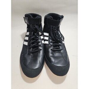 Adidas Hvc Mens Size 12 Wrestling Shoes Flats Black White Combat Sports Mma
